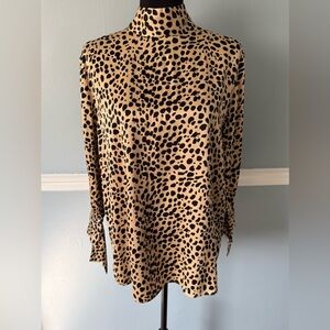 Boss Black and Tan Leopard Print Top 6